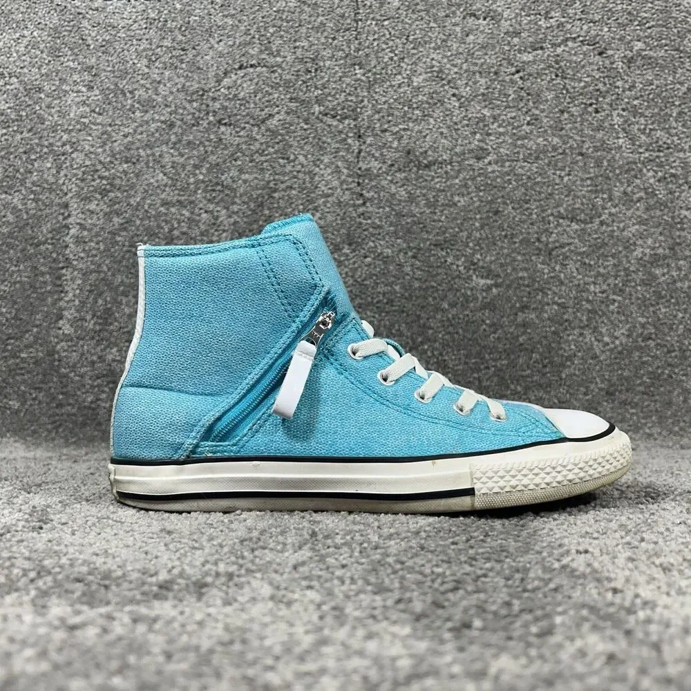 Converse Chuck Taylor All Star Pull Zip Hi 662326F Kids Size 5 Rapid Teal Shoes